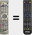 Replacement remote control for AXD7398