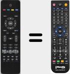 Télécommande pour remplacer RC1205 (20424111)
