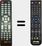 Replacement remote control for ILED19SHHPB01-1