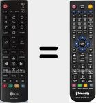 Replacement remote control for AKB74475486