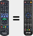 Replacement remote control for HDD Recorder IR6 (N2QAYB000914)