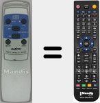 Replacement remote control for RB-ZX250