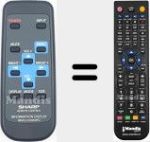 Replacement remote control for RRMCG1003MPPZ