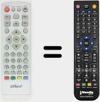 Télécommande pour remplacer DIF001