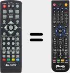 Télécommande pour remplacer DVB-T1600TVHD