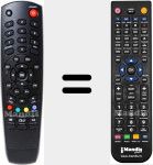 Télécommande pour remplacer S 1000 HD-IRCI
