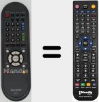 Télécommande pour remplacer GA667WJSA (RRMCGA667WJSA)