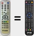 Replacement remote control for DLink001