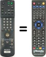 Télécommande équivalente Sony WHV7898