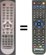 Télécommande équivalente Hyundai WHV3333