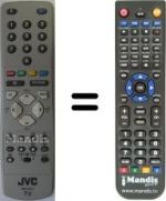 Replacement remote control JVC WHV3408