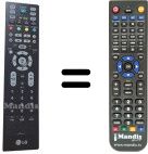 Télécommande équivalente LG WHV14664