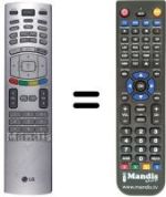 Télécommande équivalente LG WHV14254