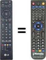 Télécommande équivalente LG WHV15946