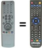 Télécommande équivalente SEC0607