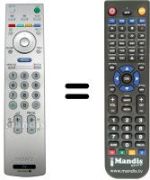 Télécommande équivalente Sony SEC3970