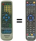 Replacement remote control THINK XTRA DVDP 43 CM