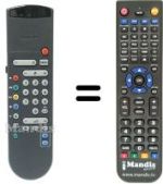 Télécommande équivalente Philips HVS54523