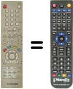 Télécommande équivalente Samsung DW 21G6 VD