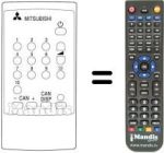 Télécommande équivalente Mitsubishi CT 14 M1 EM (Y)