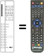 Télécommande équivalente NordMende SL 7201 BT / PIP