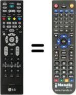 Télécommande équivalente LG 42 LE 2R