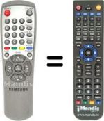 Télécommande équivalente Samsung CB 21F32T