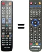 Replacement remote control Samsung UE 55C6000