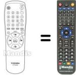 Replacement remote control Toshiba 21 S 03 D