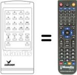 Télécommande équivalente Atlantic CTV 1402