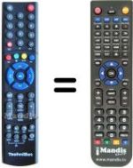 Télécommande équivalente Technisat DIGIBOXX T4