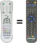 Replacement remote control Sagem DVR 6280 GL-T