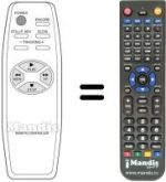 Télécommande équivalente Daewoo DVF 300