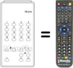 Télécommande équivalente FB 616