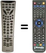 Télécommande équivalente NordMende MD 7330 TJ