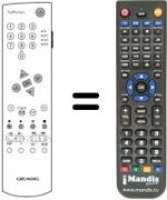 Replacement remote control Grundig MW 82-520 / 9