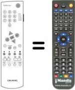 Télécommande équivalente Grundig PLANATRON 2 PW 110-520 / 9