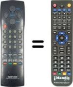 Télécommande équivalente Daewoo DTC 29G1