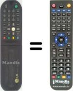 Télécommande équivalente LG CB 14F84