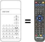 Télécommande équivalente TC 104