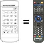 Télécommande équivalente TELECONTROL 2200