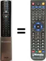 Replacement remote control Toshiba 37 UL 875