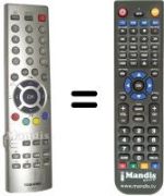 Gleichwertige Fernbedienung Toshiba 28 ZD 26 P