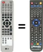 Télécommande équivalente LG LH-T 250 SC