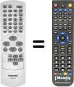 Télécommande équivalente Toshiba SD-130 ESE1