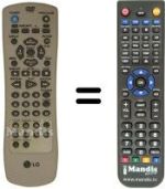 Télécommande équivalente LG DVD 6173