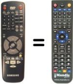 Télécommande équivalente Samsung DVD 907