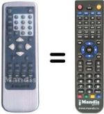 Replacement remote control MAJESTIC DVD 218 SD