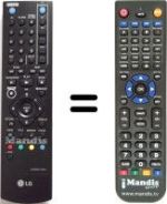 Replacement remote control LG DRT-389 H