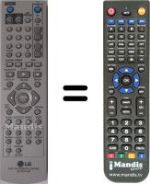 Télécommande équivalente Goldstar V 180